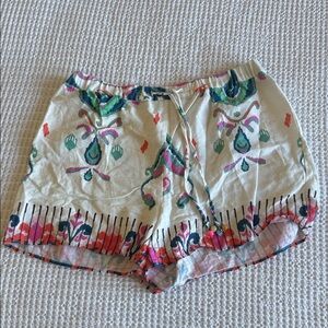 Zara Multicolor Patterned High Waist Shorts